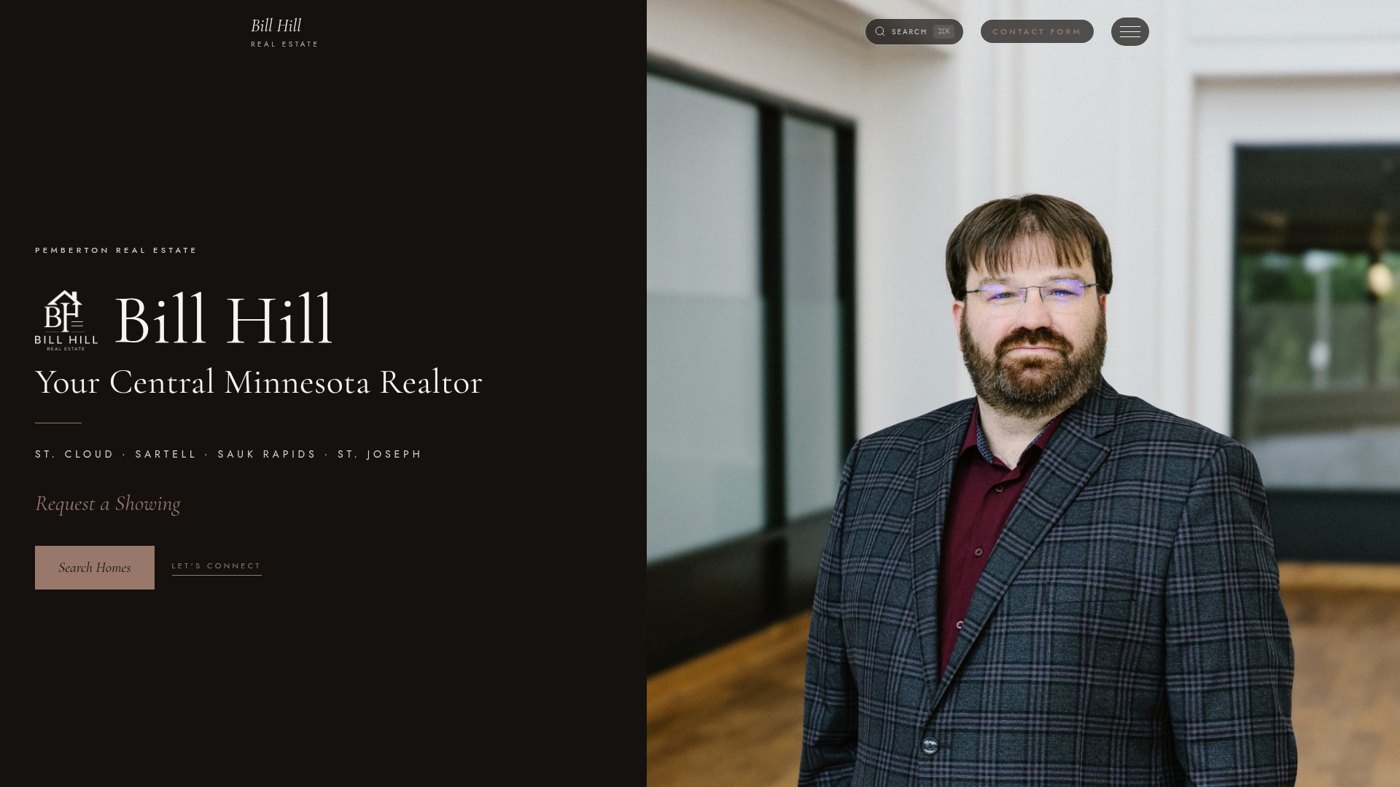 Homepage of Bill Hill Realtor