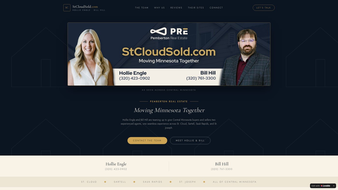 Homepage of St. Cloud Sold